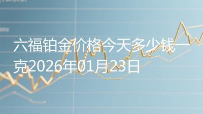 六福铂金价格今天多少钱一克2026年01月23日