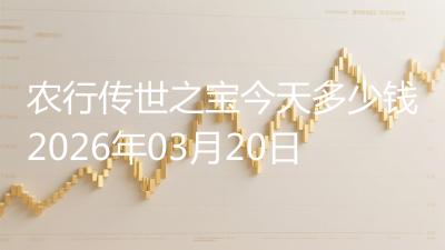 农行传世之宝今天多少钱2026年03月20日