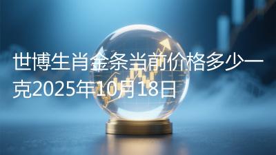 世博生肖金条当前价格多少一克2025年10月18日