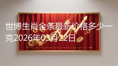 世博生肖金条最新价格多少一克2026年03月22日