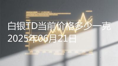 白银TD当前价格多少一克2025年06月21日