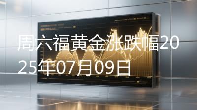 周六福黄金涨跌幅2025年07月09日