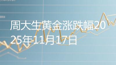 周大生黄金涨跌幅2025年11月17日