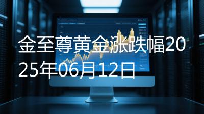 金至尊黄金涨跌幅2025年06月12日