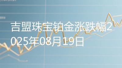 吉盟珠宝铂金涨跌幅2025年08月19日