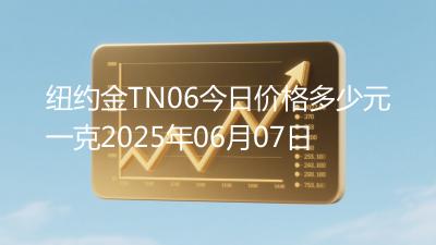 纽约金TN06今日价格多少元一克2025年06月07日