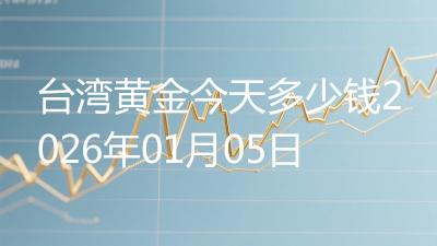台湾黄金今天多少钱2026年01月05日