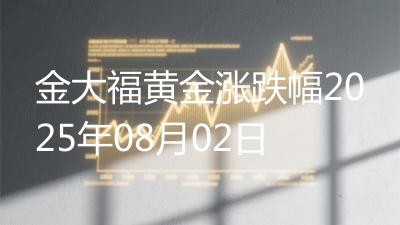 金大福黄金涨跌幅2025年08月02日