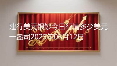 建行美元银钞今日行情多少美元一盎司2025年06月12日