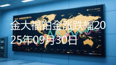金大福铂金涨跌幅2025年09月30日