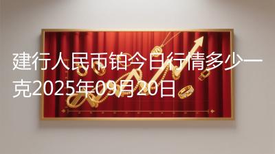 建行人民币铂今日行情多少一克2025年09月20日