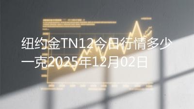 纽约金TN12今日行情多少一克2025年12月02日
