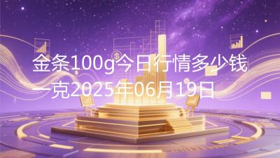 金条100g今日行情多少钱一克2025年06月19日