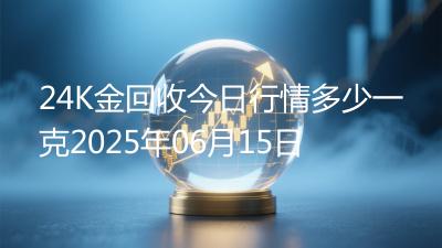 24K金回收今日行情多少一克2025年06月15日