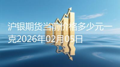 沪银期货当前价格多少元一克2026年02月05日