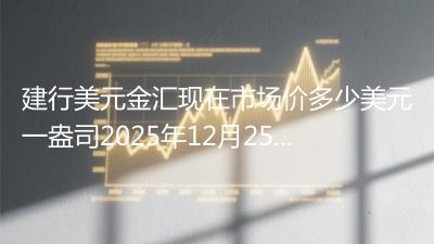 建行美元金汇现在市场价多少美元一盎司2025年12月25日