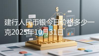 建行人民币银今日价格多少一克2025年10月31日