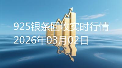 925银条回收实时行情2026年03月02日