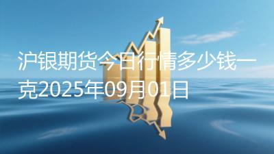 沪银期货今日行情多少钱一克2025年09月01日