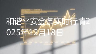 和谐平安金条实时行情2025年12月18日