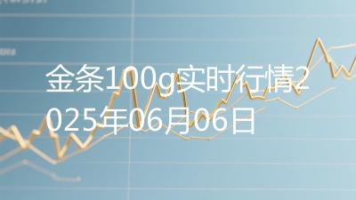 金条100g实时行情2025年06月06日