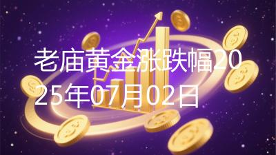 老庙黄金涨跌幅2025年07月02日