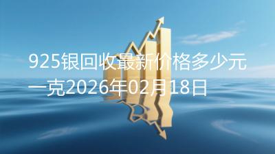 925银回收最新价格多少元一克2026年02月18日