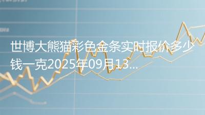 世博大熊猫彩色金条实时报价多少钱一克2025年09月13日