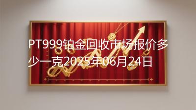 PT999铂金回收市场报价多少一克2025年06月24日