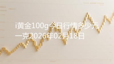 i黄金100g今日行情多少元一克2026年02月18日