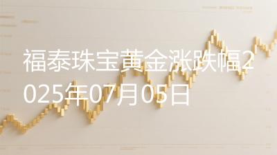 福泰珠宝黄金涨跌幅2025年07月05日