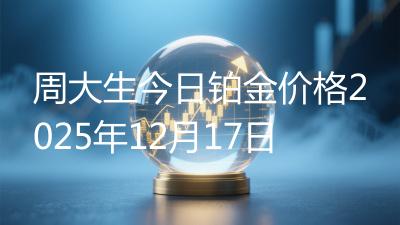 周大生今日铂金价格2025年12月17日