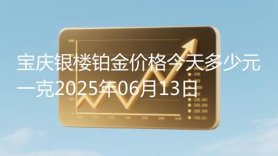 宝庆银楼铂金价格今天多少元一克2025年06月13日