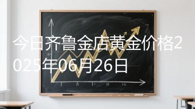 今日齐鲁金店黄金价格2025年06月26日