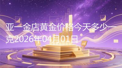 亚一金店黄金价格今天多少一克2026年04月01日
