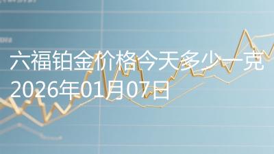 六福铂金价格今天多少一克2026年01月07日