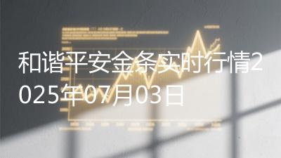 和谐平安金条实时行情2025年07月03日
