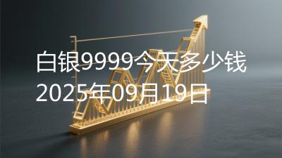 白银9999今天多少钱2025年09月19日