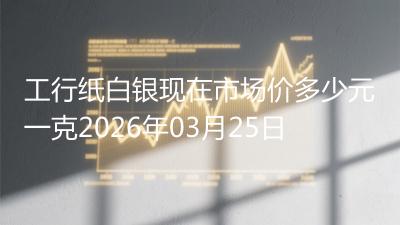 工行纸白银现在市场价多少元一克2026年03月25日