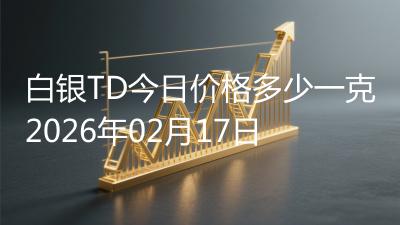 白银TD今日价格多少一克2026年02月17日