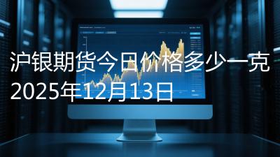 沪银期货今日价格多少一克2025年12月13日