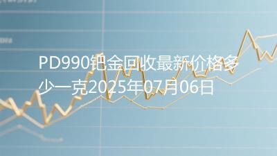 PD990钯金回收最新价格多少一克2025年07月06日