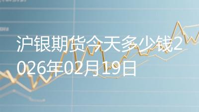 沪银期货今天多少钱2026年02月19日