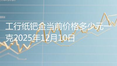 工行纸钯金当前价格多少元一克2025年12月10日