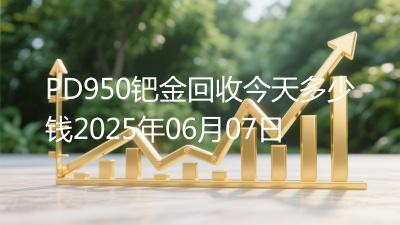 PD950钯金回收今天多少钱2025年06月07日