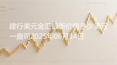 建行美元金汇最新价格多少美元一盎司2025年06月14日