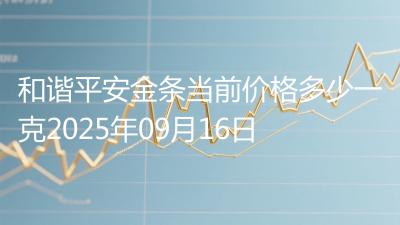 和谐平安金条当前价格多少一克2025年09月16日