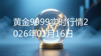 黄金9999实时行情2026年01月16日