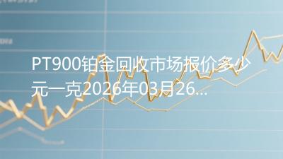 PT900铂金回收市场报价多少元一克2026年03月26日