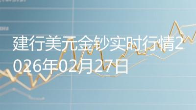 建行美元金钞实时行情2026年02月27日